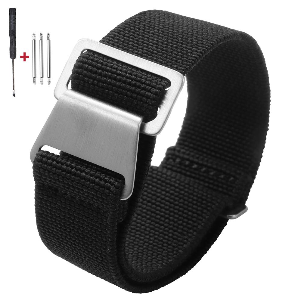 French Military Parachute Comfortable Elastic Nylon Watch Band 18mm 20mm 22mm for Seiko for Tudor for Rolex Strap Sport Bracelet