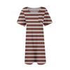 Womens Summer Dresses Short Sleeve Linen Casual T-Shirt Dresses Swing Beach Midi Dress Sundresses With Pockets