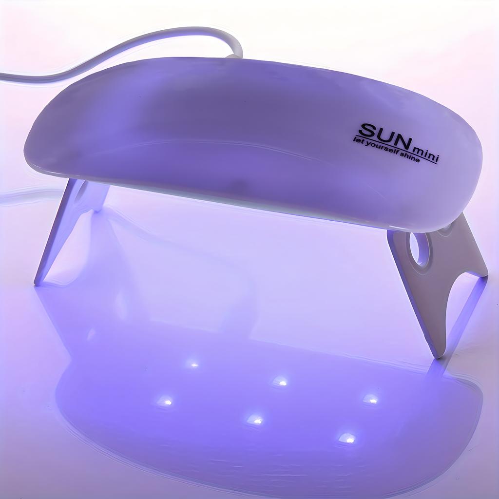 Мини-сушилка для ногтей 6 LED - УФ/светодиодная лампа для сушки гель-лака - Оборудование для нейл-арта с питанием от микро-USB для маникюра и ухода за ногтями