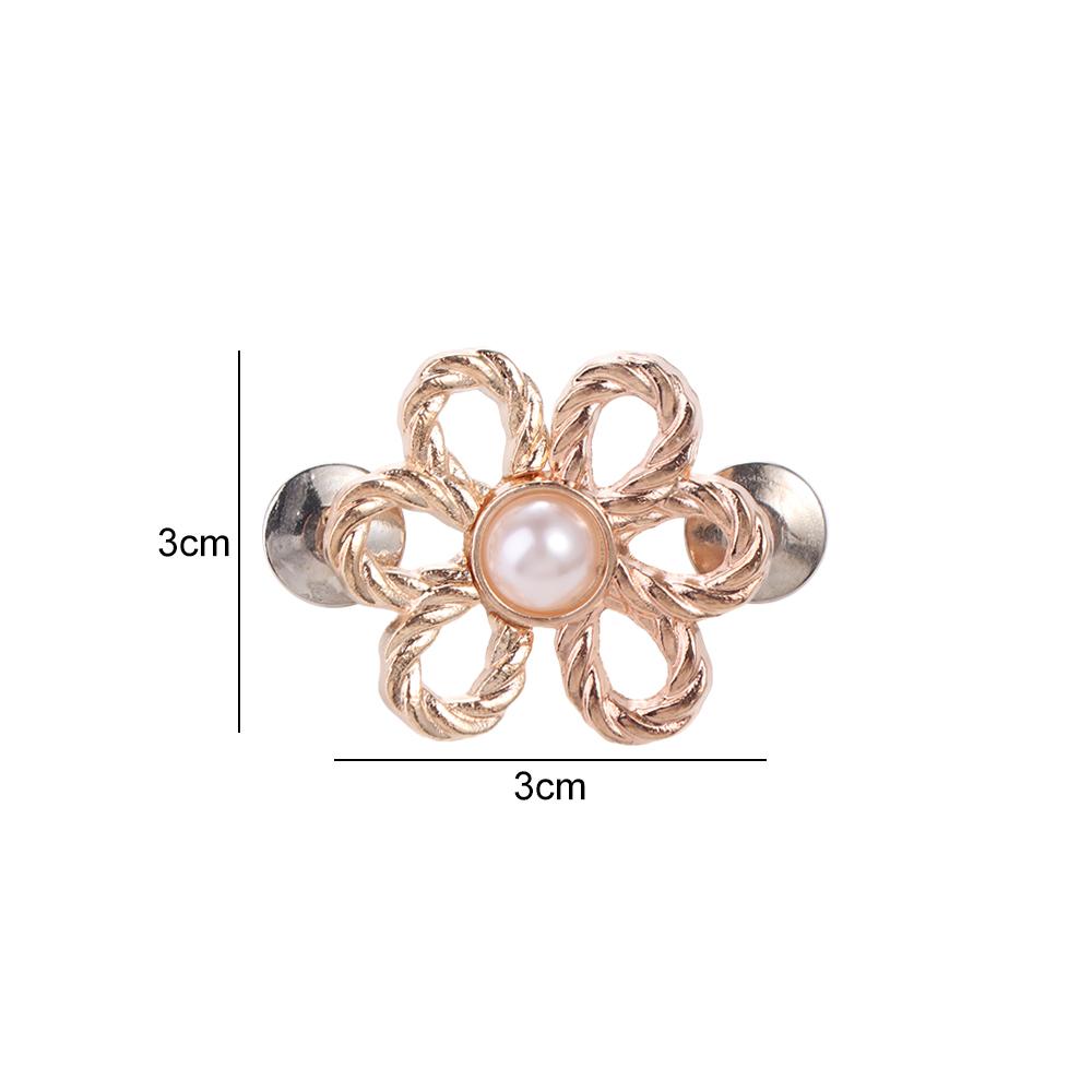 Zinc Zinc Alloy Flower Jean Fit Tighten Buckles Button Clasps Jean Buttons for Loose Jeans Skirts