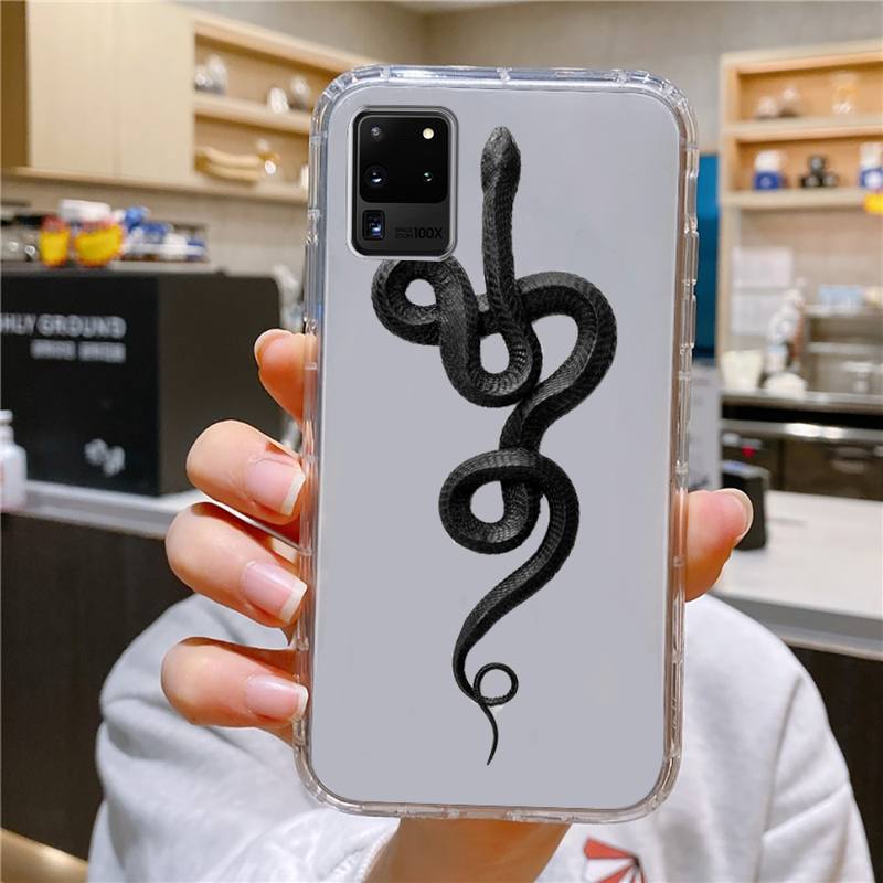 Прохладный чехол для телефона с рисунком змеи для Samsung Galaxy S10 S10e S8 S9 Plus S7 A70 Edge Note10, прозрачный чехол