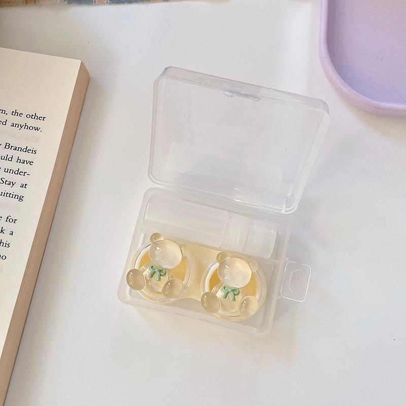 Чехол для контактных линз Новый чехол для контактных линз с пинцетом, набор присосок, портативный контейнер, коробка для контактных линз для женщин и мужчин