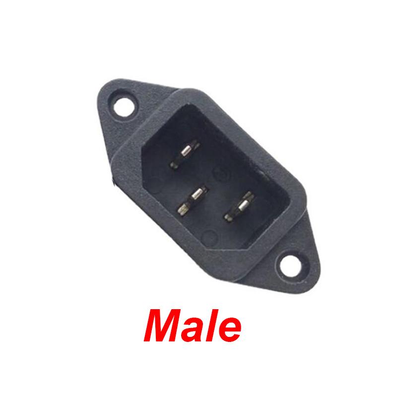 3-контактный разъем переменного тока IEC, прямая женская и мужская розетка для зарядки, удлинительный кабель, разъем питания C13 C14, 10A, 250 В, переназначаемый