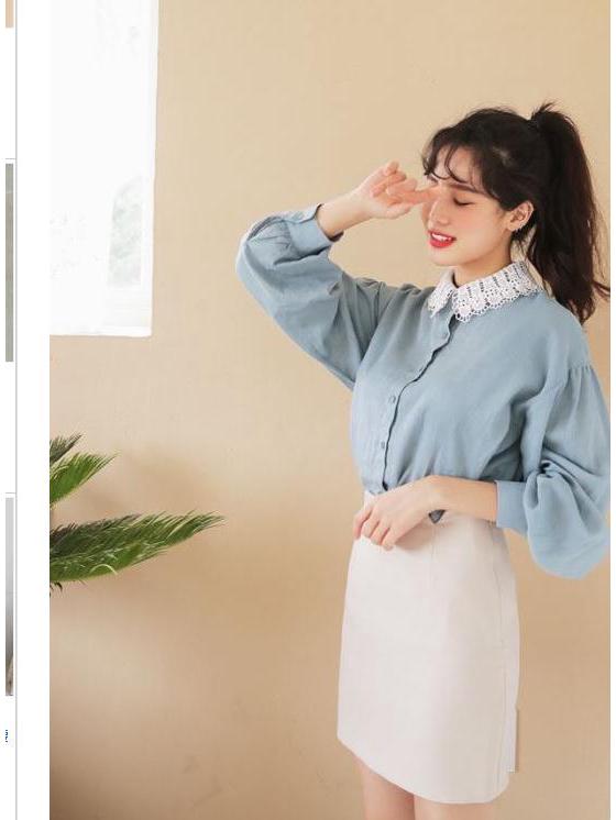 Новая осенне-зимняя блуза-дики из шифона с крючком и кружевом, с отложным воротником