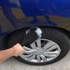 Щетка для чистки колес автомобиля с короткой ручкой, щетка для чистки обода шин для транспортных средств, мягкие тройные щетинки, инструменты для чистки автомобилей