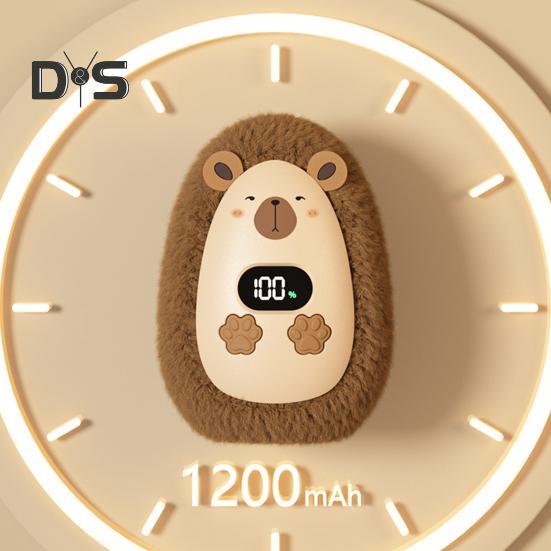 Мультяшный электрический обогреватель с цифровым дисплеем, интеллектуальным контролем температуры, быстрым нагревом, компактным дизайном, переносным зимним ручным обогревателем