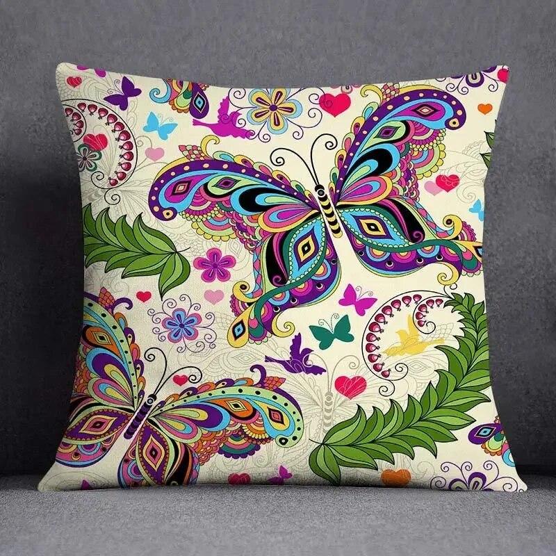 Ретро бабочка квадратная наволочка украшение для дома и офиса наволочка