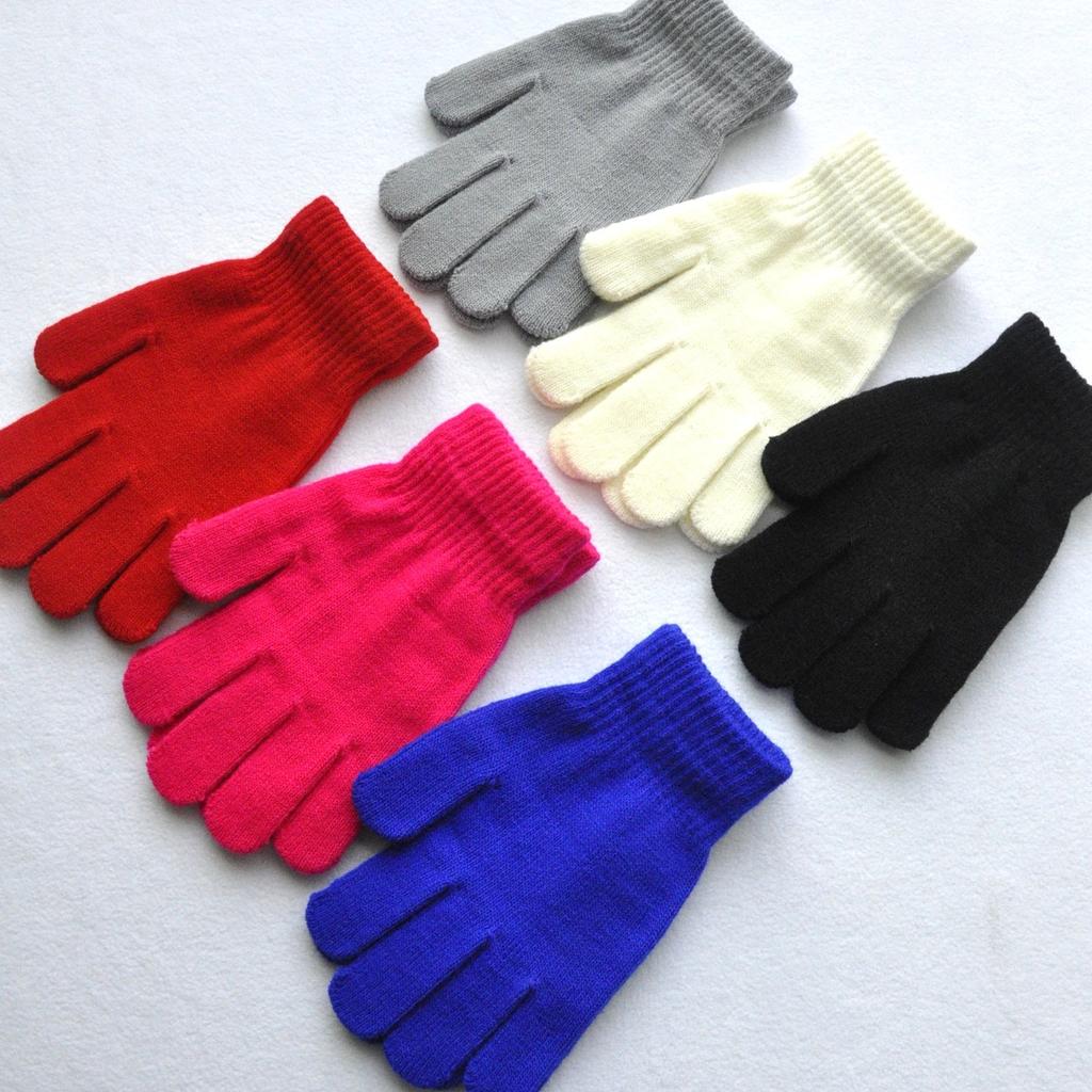 12-15 лет Новые Зимние Теплые Перчатки для Мужчин Женщин Студентов Однотонные Вязаные Варежки Спорт на Открытом Воздухе Велоспорт Лыжи Теплые Перчатки