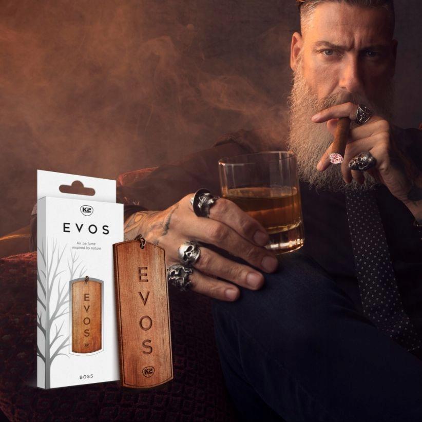 K2 Evos Boss Zapach Zawieszka +Perfumy Męskie Do Samochodu Auta Samochodowy