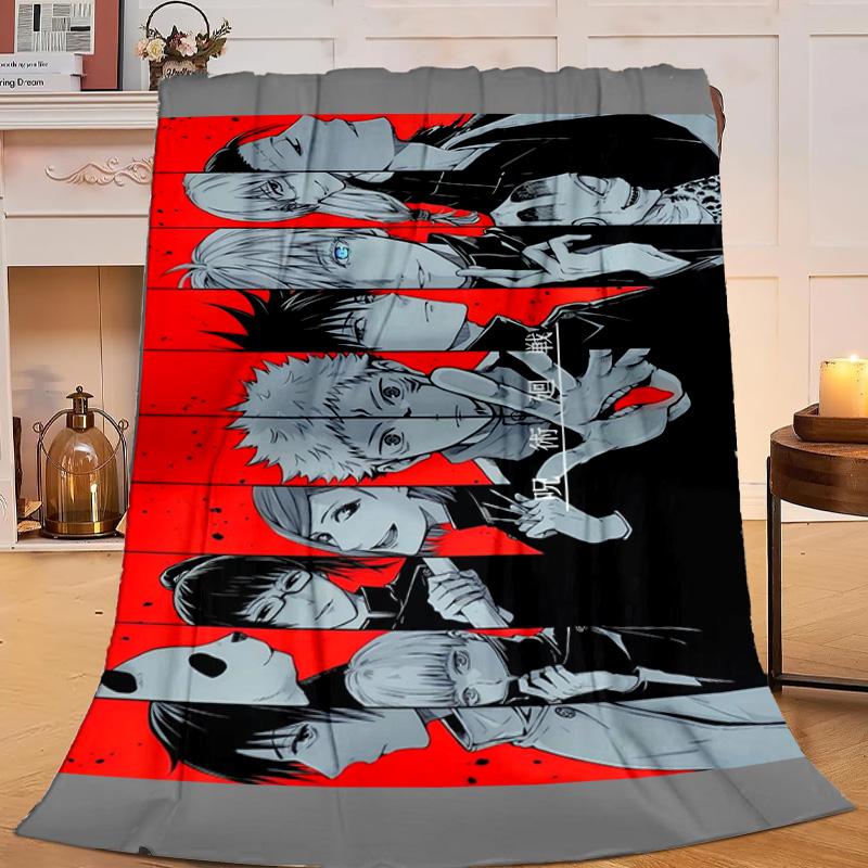 1PC Jujutsu Curse Battle Flannel Blanket Gift, Suitable for Both Men And Women, Soft Ideal for Beds And Sofa, Birthday Or Christmas Gift