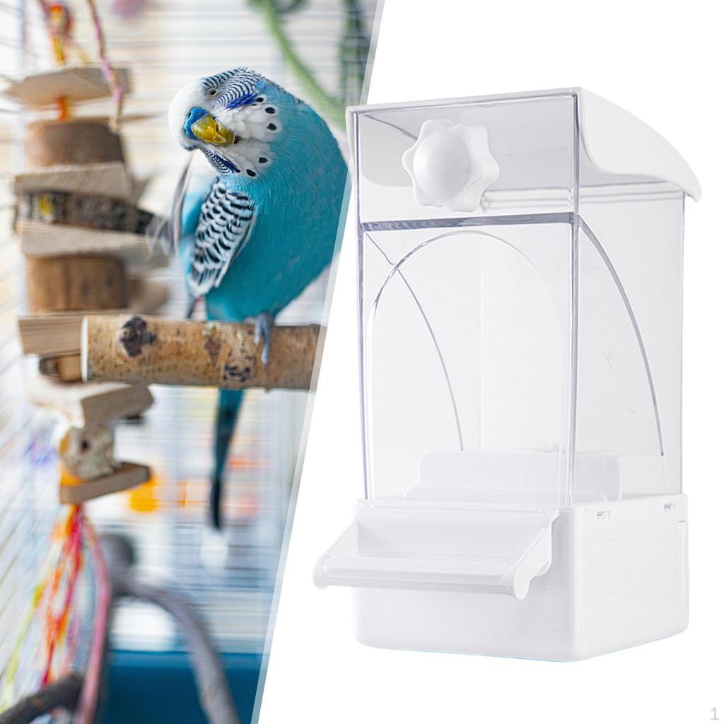 Автоматическая кормушка для птичьей клетки с большим контейнером для хранения и миской для волнистых попугайчиков, канареек