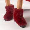 Модные женские сапоги на меховой подошве до середины голени, зимние короткие плюшевые теплые ботинки на толстой подошве 2024 года, новые тенденции моды, готические сапоги для ходьбы