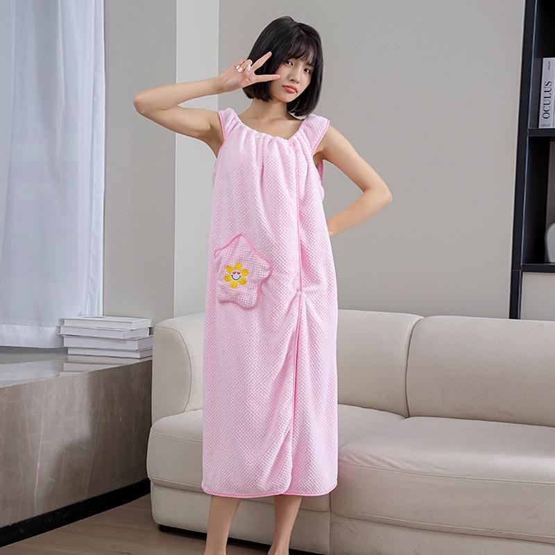 Банное полотенце, подходящее для домашнего использования женщинами, завернутое, быстросохнущее, впитывающее, не линяет, банная юбка, не из чистого хлопка, в стиле халата