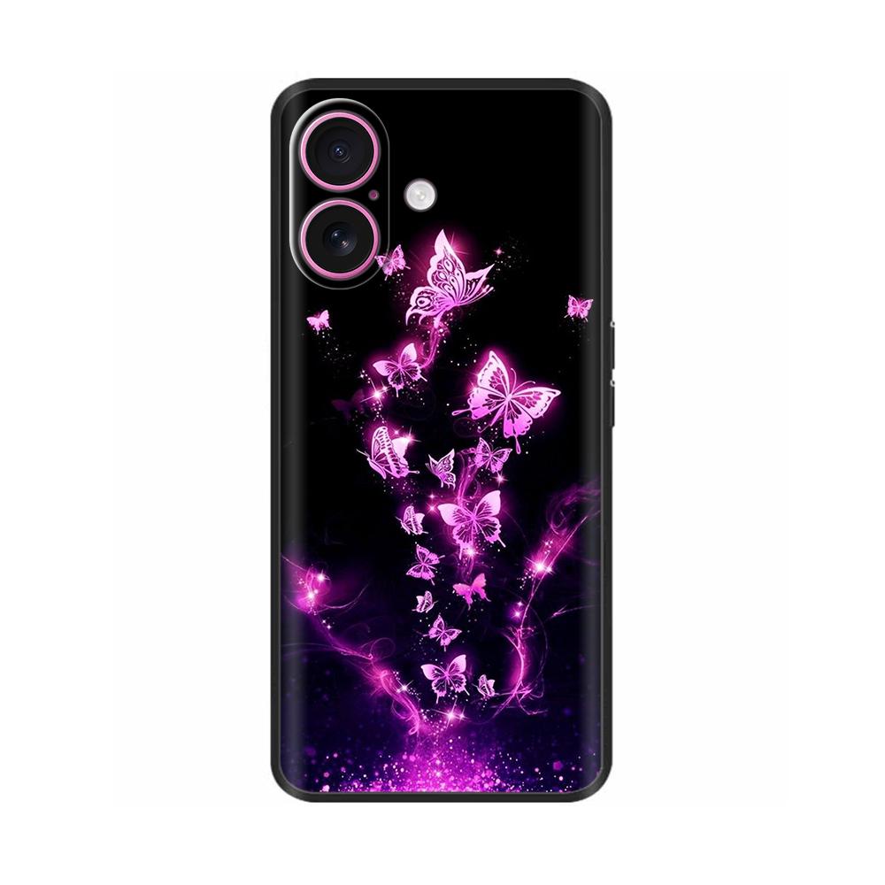 Мягкий силиконовый чехол для Apple iPhone 16 16 Pro Max Plus Милый мультяшный расписной задний чехол-накладка для iPhone 16 Plus Pro Max 16+