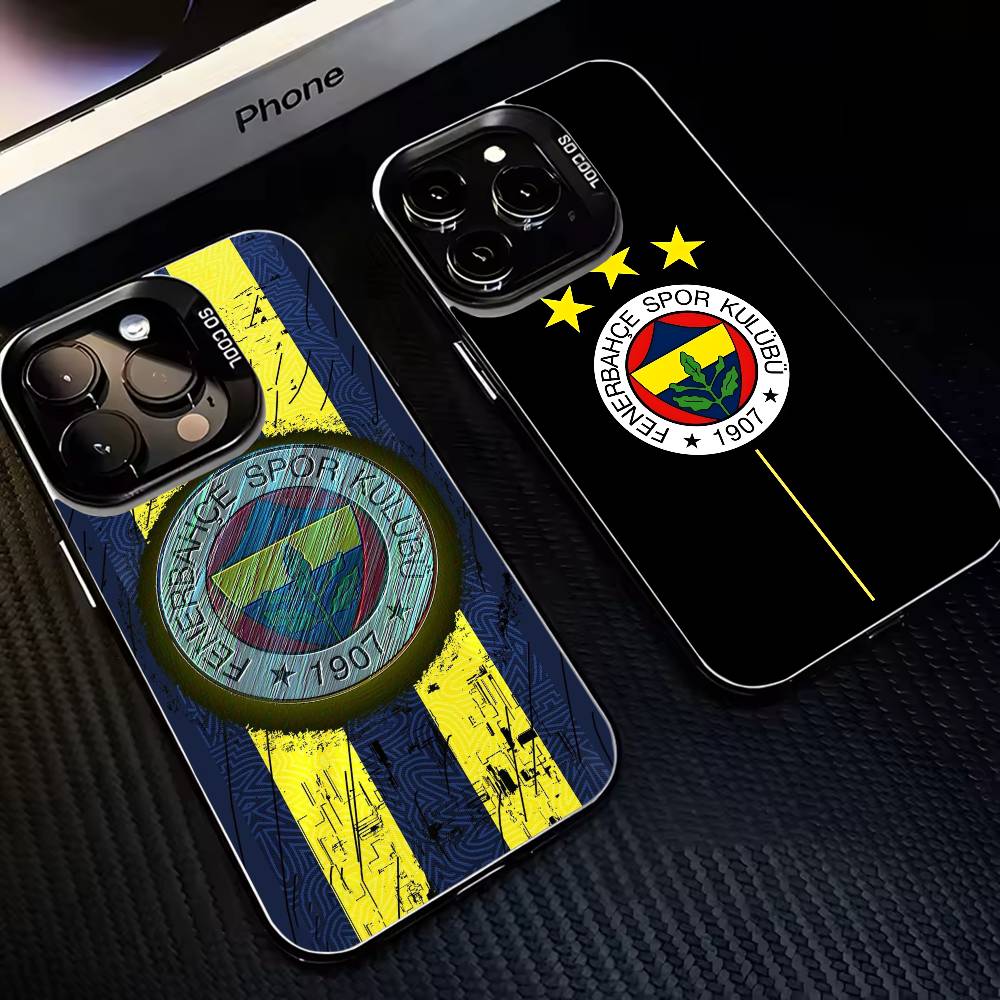 1 шт. Т-Турция Фенербахче-E Чехол для телефона для iPhone17,16,15,14,13,12,11 Plus,Pro Max Черный Матовый Ударопрочный Чехол