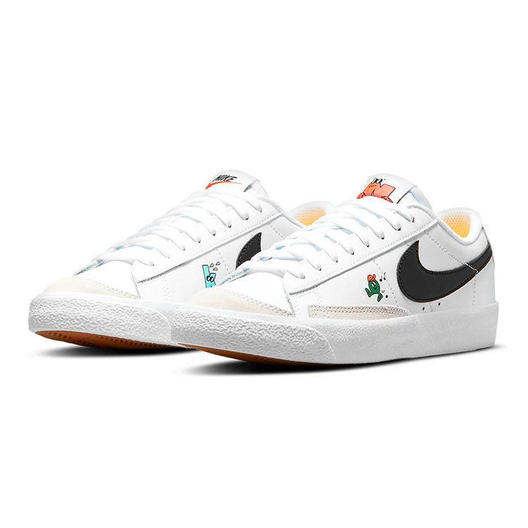 Nike Детские кроссовки Blazer Low 77 GS The World Is Your Playground Белый Ярко-Малиновый Стадионно-Зеленый DJ5201-106
