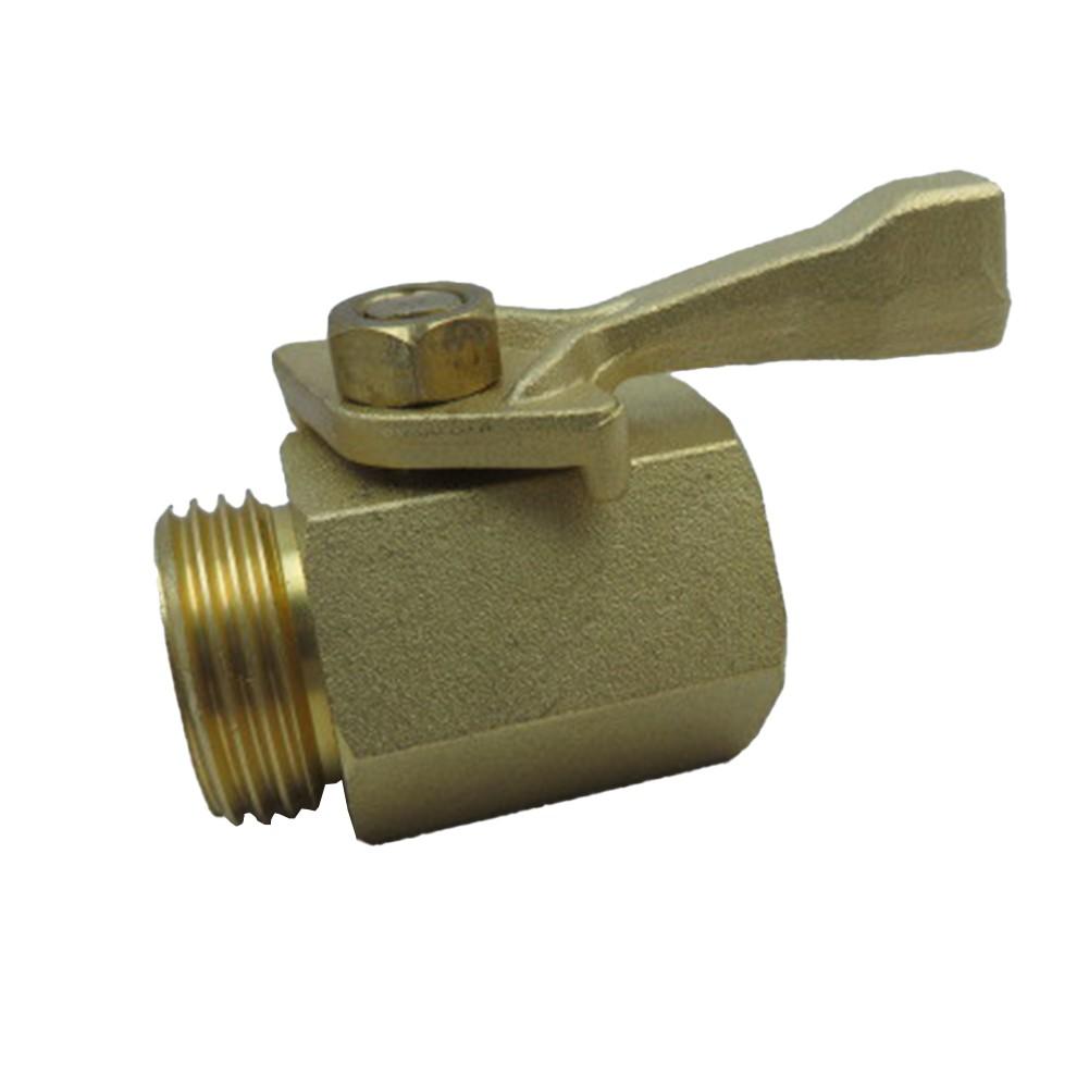 34 Inch Brass Shutoff Valve with Screw Male Connector for Leak Prevention