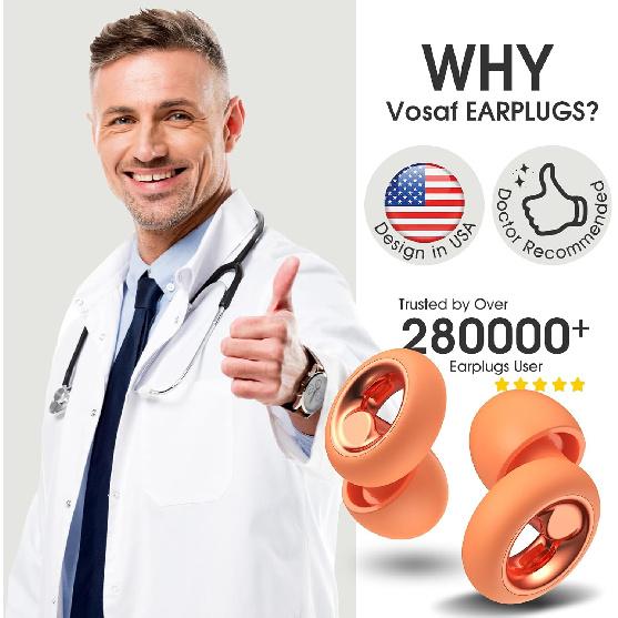 45dB Ear Plugs for Sleeping Noise Cancelling, Soft Ear Plugs for Concert, Reusable Ear Plugs for Noise Reduction with 8 Ear Tips, Silicone Hearing