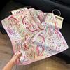 Luxury Paisley Square Scarf Women Print Satin Neckerchief Spring Hair Band Foulard Bandana Echarpe Tie Shawl Wraps