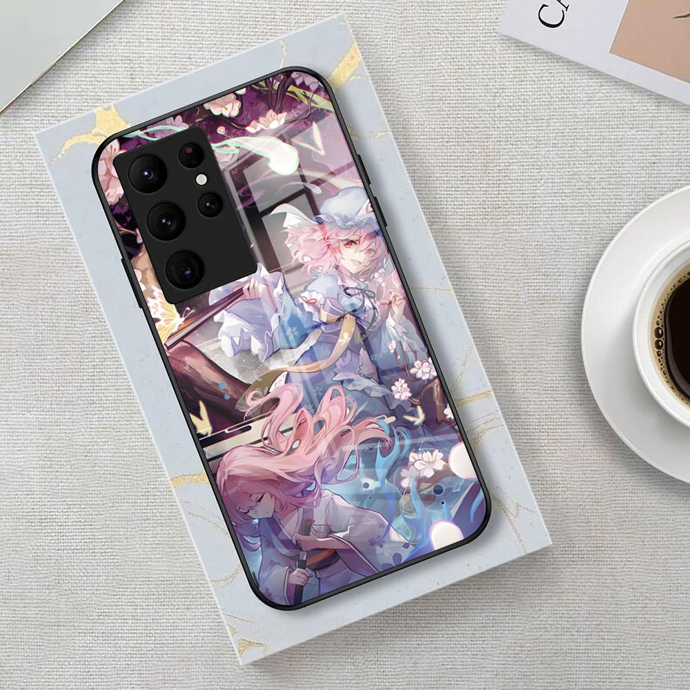 Game Touhou Project Phone Case For Samsung S26 S25 Edge Ultra 23 22 21 20 Ultra Plus S24 Fe Glass Cover