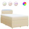 Maison Exclusive - Sommier à lattes de lit avec matelas crème 120x190 cm tissu