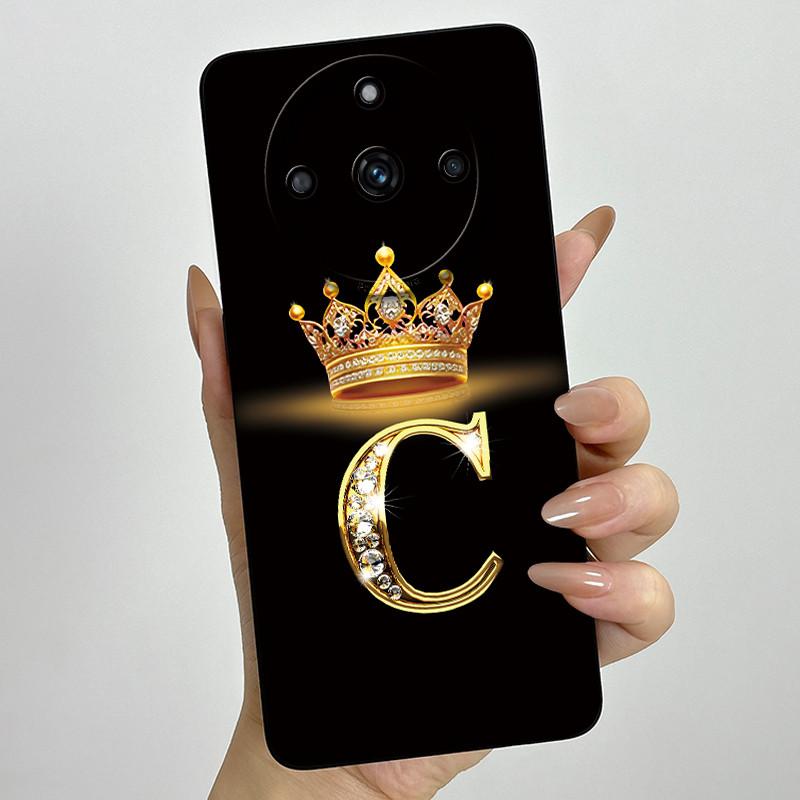 Для Realme 11 Pro Plus 5G Модный чехол для телефона с начальной буквой для пары, для Realme 11Pro 11 Pro+ Мягкий силиконовый защитный чехол для объектива