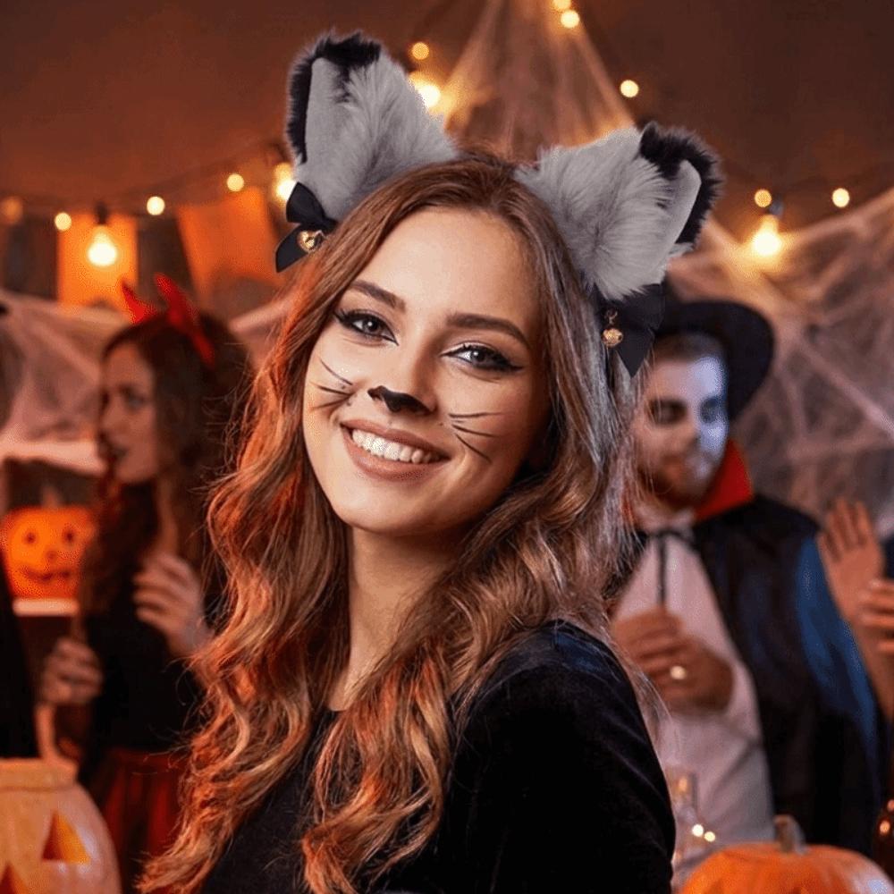 Furry Cat Ear Headband Sweet Lolita Ears Headwear Costume Headband Anime Headband Themed Parties