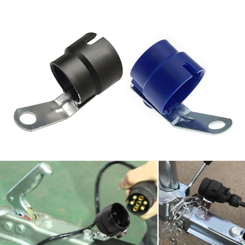 Trailer Plug Holder Parking Cover Hanger Plug Holder Trailer Plug for 7 Pin and 13 Pin Plug Upgraded Plastic Cover