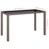6 Piece Garden Dining Set with Cushions Poly Rattan Brown