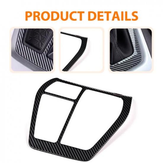 Carbon Fiber Texture Gear Shift Box Panel Cover Trim For Toyota RAV4 RAV-4 20-24