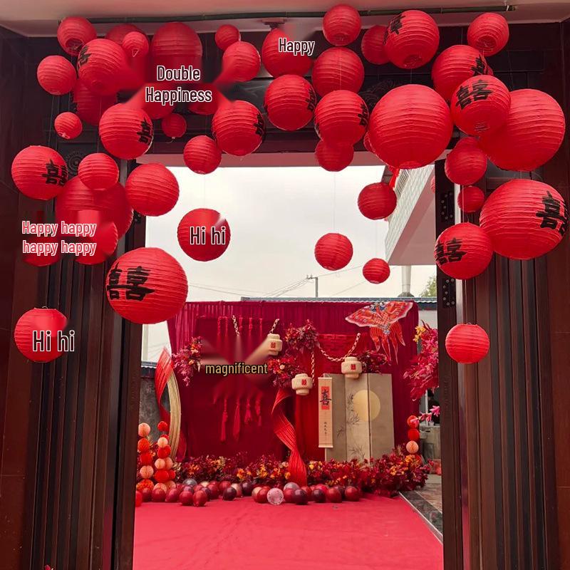 Подвесные фонари в деревенском стиле для украшения дерева - Свадебные и новогодние уличные украшения