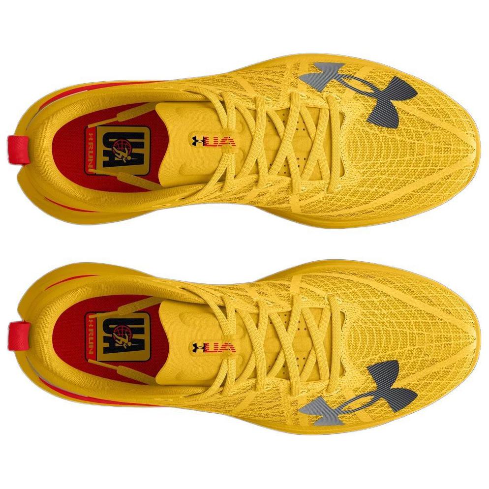 Under Armour Flow Velociti Pro Streetracer - Taxi Unisex Sneakers Yellow Racer-Red Black 3027754-700