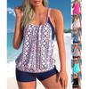 2024 New Summer Women's Fashion Beach Swimwear Tankini Monokini Swimwear Two Piece Swimwear New Print Beach Women's Tankini