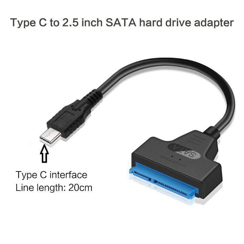 Кабель Sata на USB Адаптер USB 3.0/2.0/Type C для 2,5-дюймового жесткого диска Sata - Внешний конвертер для передачи данных SSD/HDD