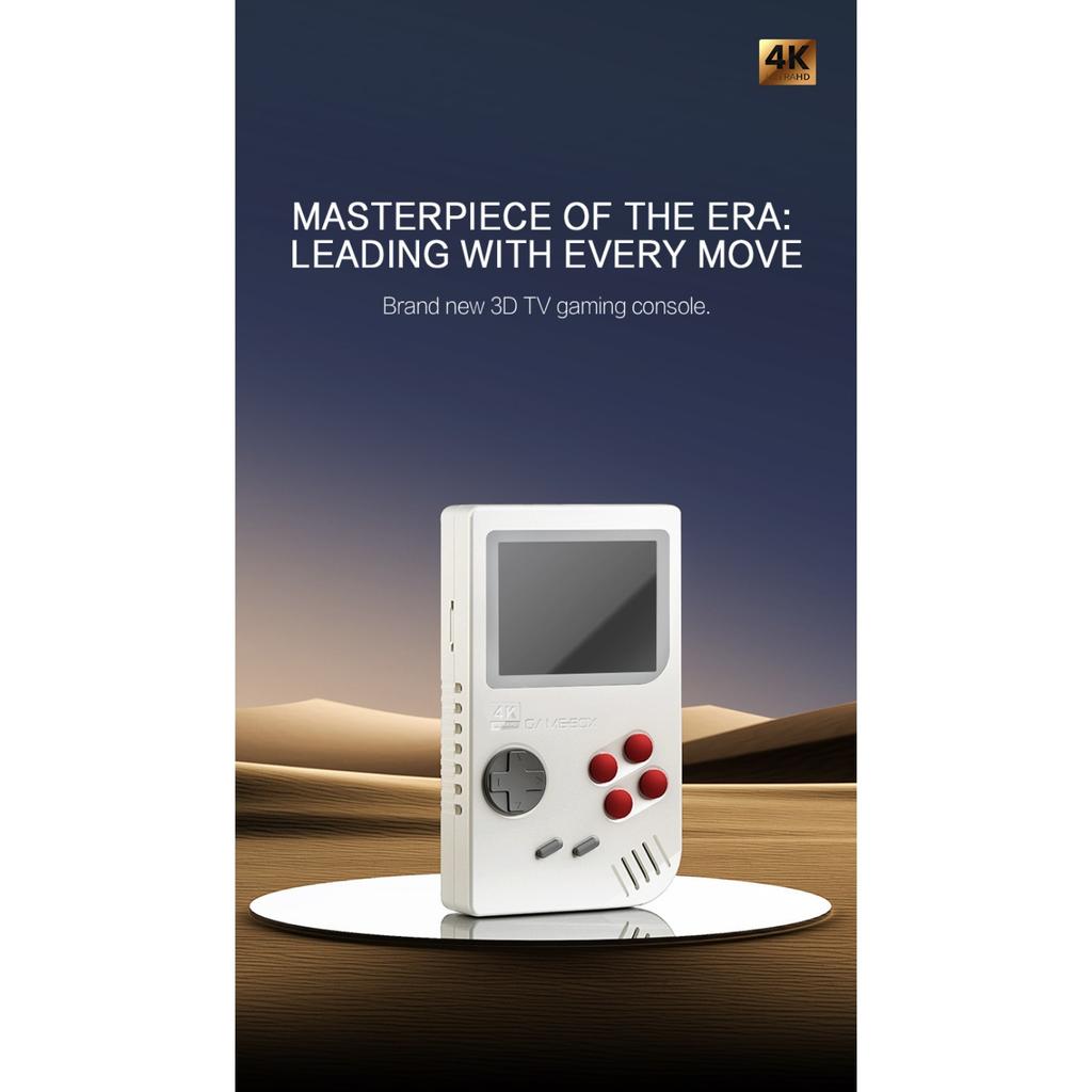 K8 Single System Open-source TV Game Console, 3D 4K High-definition Output Arcade Console, 2.4G Retro Handheld Game Console with Dual Controllers