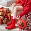 Personality Female Hosiery Breathable Bow Middle Tube Socks New Children Red Socks New Year