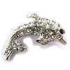 [J6835] - White 'Dolphin' Designer Brooch