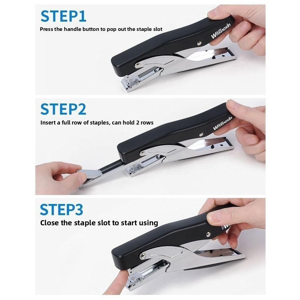 Portable Labor-Saving Stapler Hand Operated Book Binding Machines Office School Use