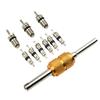 9Pcs R134A Automotive Air Conditioning Valve Core + 1Pcs Remover Tool For A/C System Mall/Big Air Conditioning Valve Core Tool