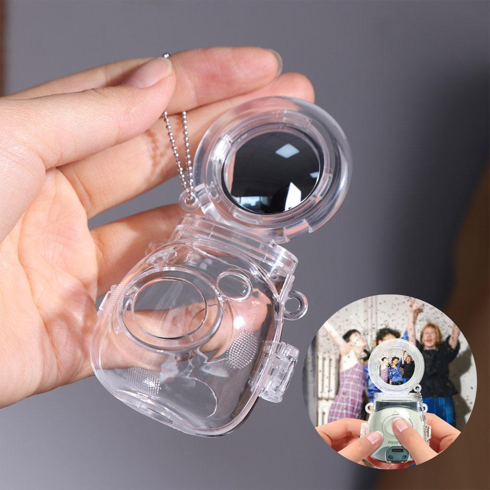 Waterproof Selfie Mirror Crystal Case Set Protection Case Transparent Crystal Case Camera Bag Casual Self Mirror