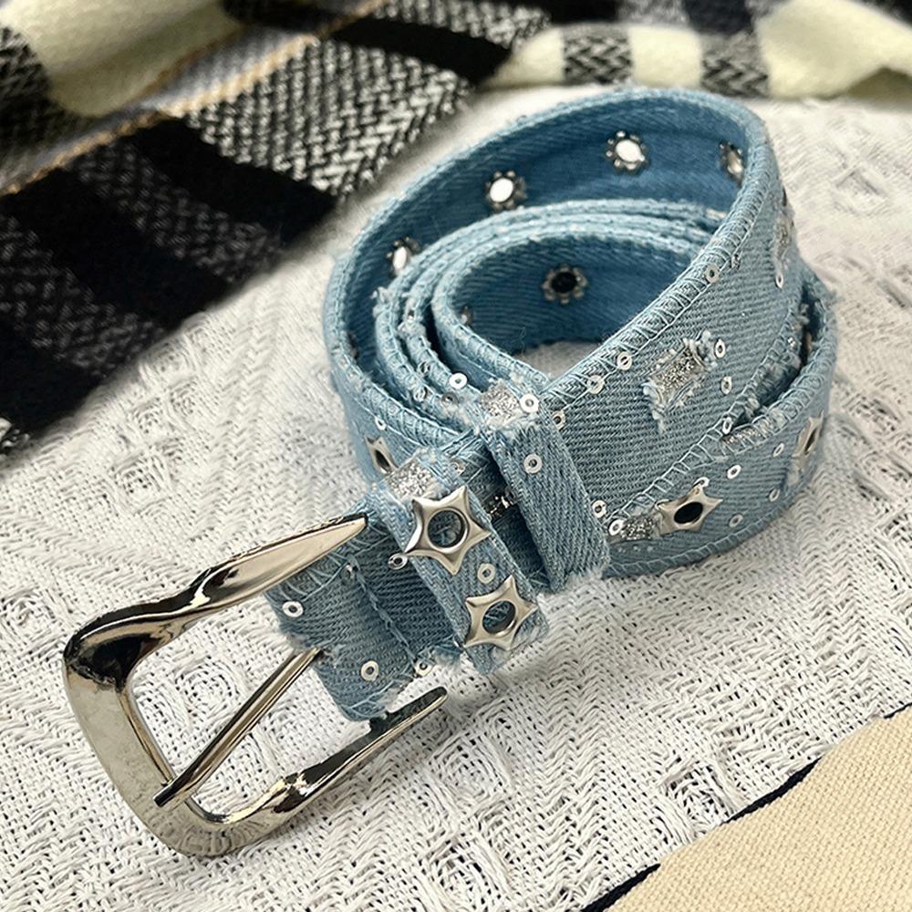 Punk Denim Style Waistband Pin Buckle Waist Belts Fashion Waist Strap Women
