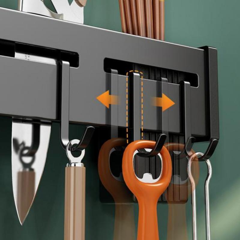 Прочная несущая поверхность из нержавеющей стали, аккуратно организованная полка для столовых приборов, настенная полка для хранения бытовых ножей