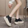 HY908 New Casual Board Shoes Autumn Fashion Breathable Shoes Heightened Platform Student Middle Help Korean Version Trend