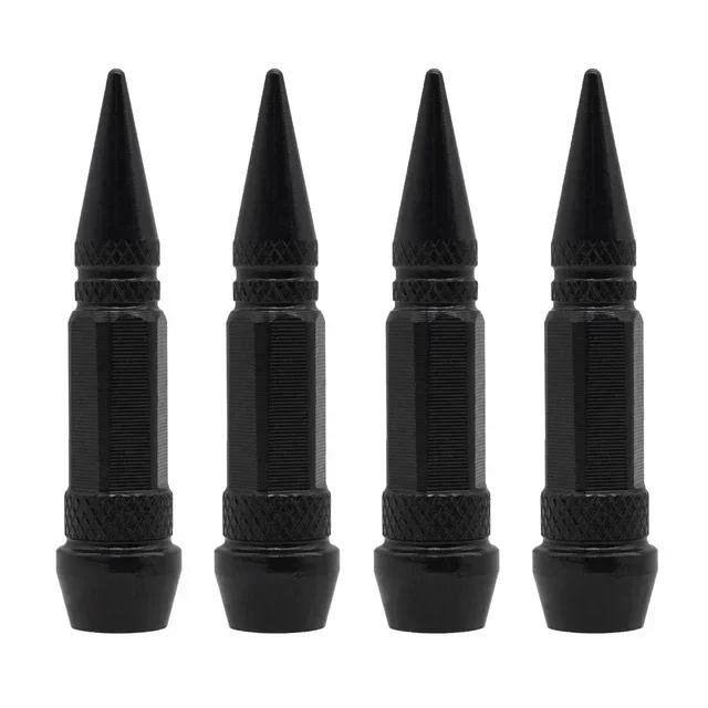 4pcs Car Tires Rim Valve Aluminum Car Wheel Tire Valve Caps Colorful Spiked Lug Nuts Wheel Air Valve Cover Automobile Parts