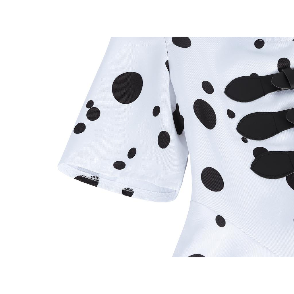 Cruella Deville Princess Costume Dress 12-13 Years 160cm Black White Includes Wig Mask Halloween Carnival Christmas