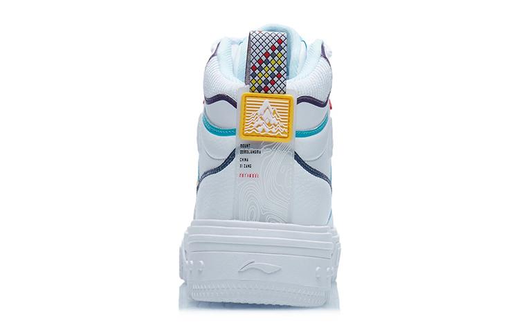 Li Ning Domain Specific Territory Travel High top Skateboard Shoes Women's White AGCR432-2