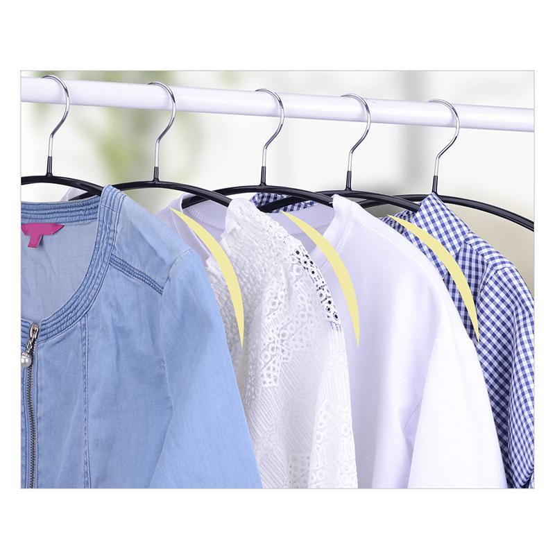 Металлическая дуга утолщенная с нескользящими накладками Вешалки для одежды Идеально подходят для платьев блузок и брюк Рубашек и свитеров Домашние вешалки
