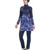 New In Gradient Prints Modest Muslim Burkini 2 Piece Set Long Sleeve Tunic and Full Length Leggings Set - Muslim Swimwear - UV Protection Beachwear -