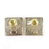 Excellent CHANEL Pierce COCO Mark Square Pierce Earrings (Pair) gold Women B24C Used