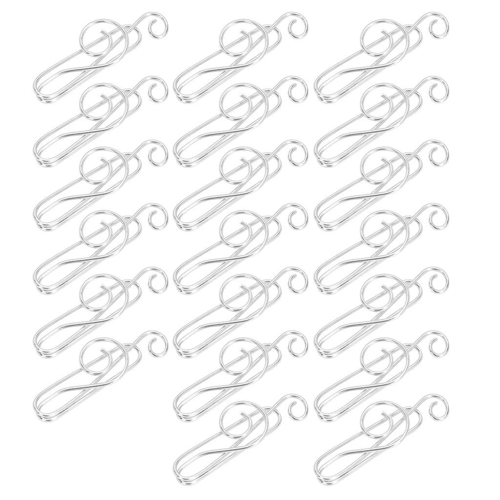 20Pcs Musical Note Paperclip Music   Shape Creativity Modeling Metal Craft Supplies